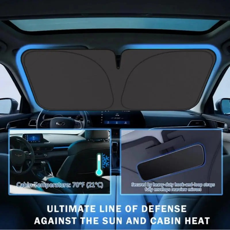 Foldable Car Windshield Sunshade | 99% UV Block | Universal Fit for Cars, SUVs & Trucks
